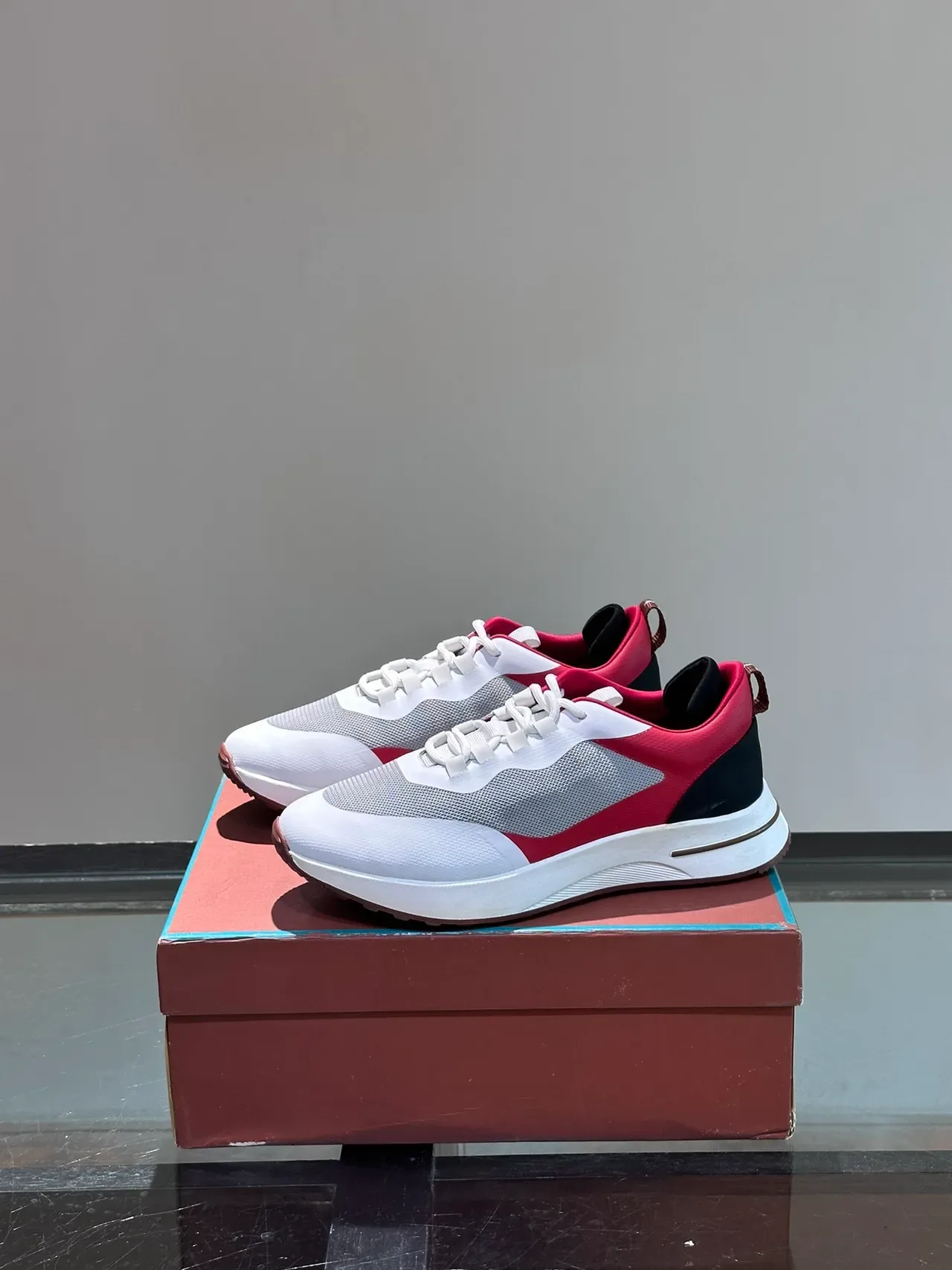Color-Blocked Mesh and Synthetic Low-Top Lifestyle Sneakers 4