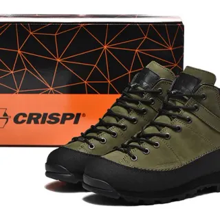 CRISPI Olive Green and Black Hiking Boots