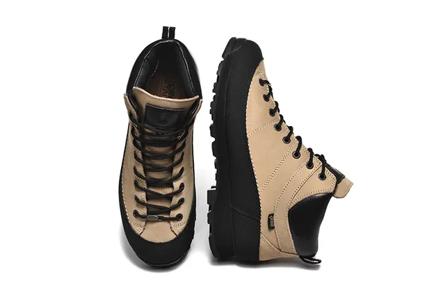 CRISPI Olive Green and Black Hiking Boots 8