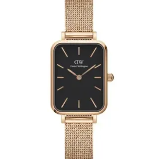 Daniel Wellington Black Gold Rectangular Case Minimalist Dial Quartz Watch