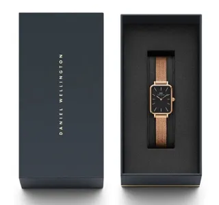 Daniel Wellington Black Gold Rectangular Case Minimalist Dial Quartz Watch 4