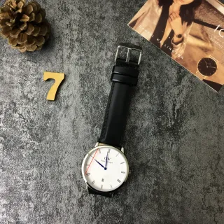 Daniel Wellington Black White Minimalist Thin Case Quartz Watch