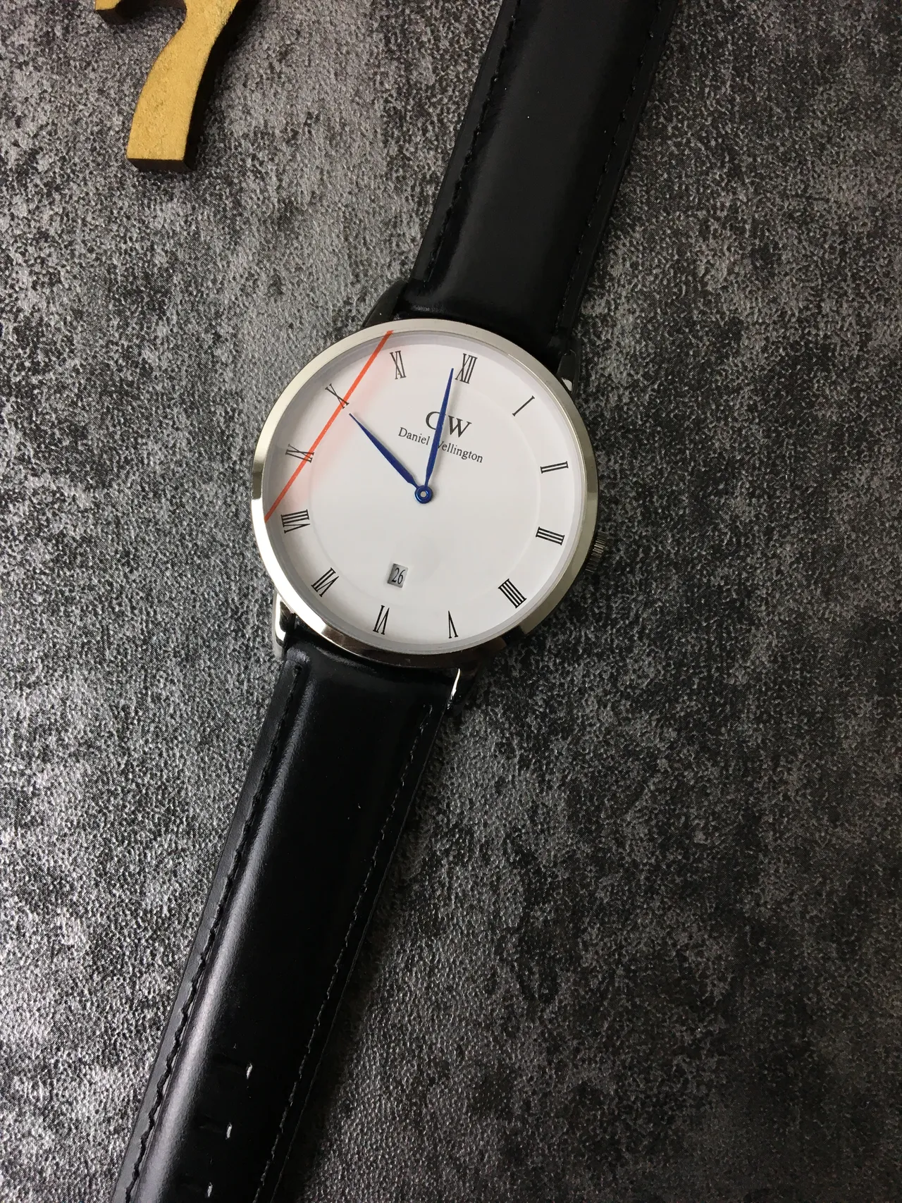 Daniel Wellington Black White Minimalist Thin Case Quartz Watch 4