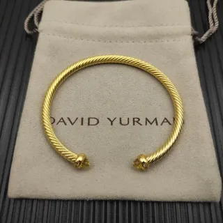 David Yurman Cable Classics Pulsera Dorada y Plateada Trenzada