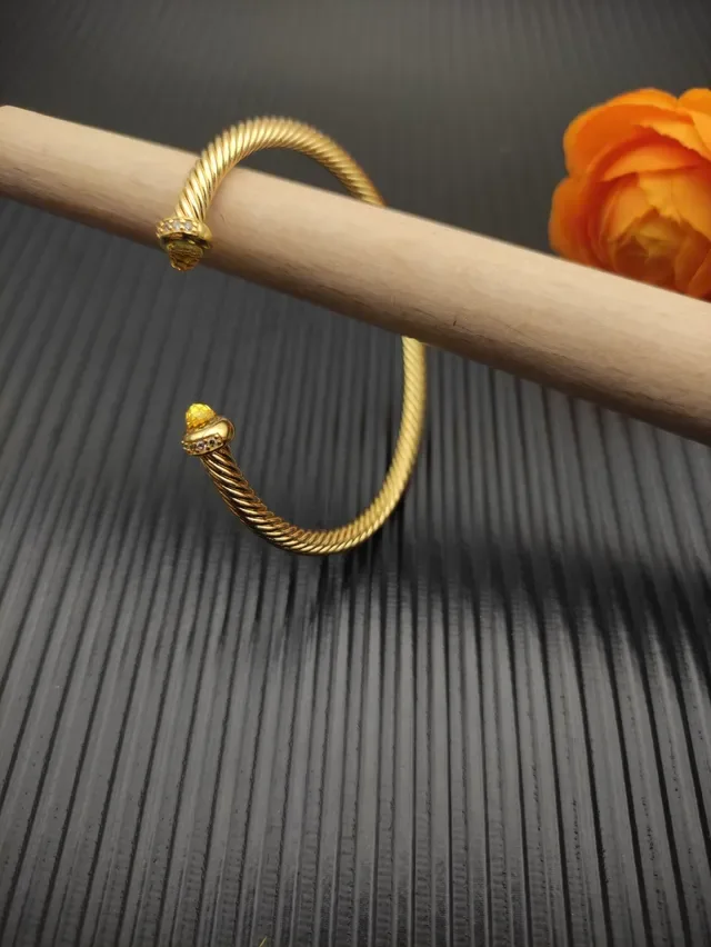 David Yurman Cable Classics Gold Silver Twisted Bracelet 4