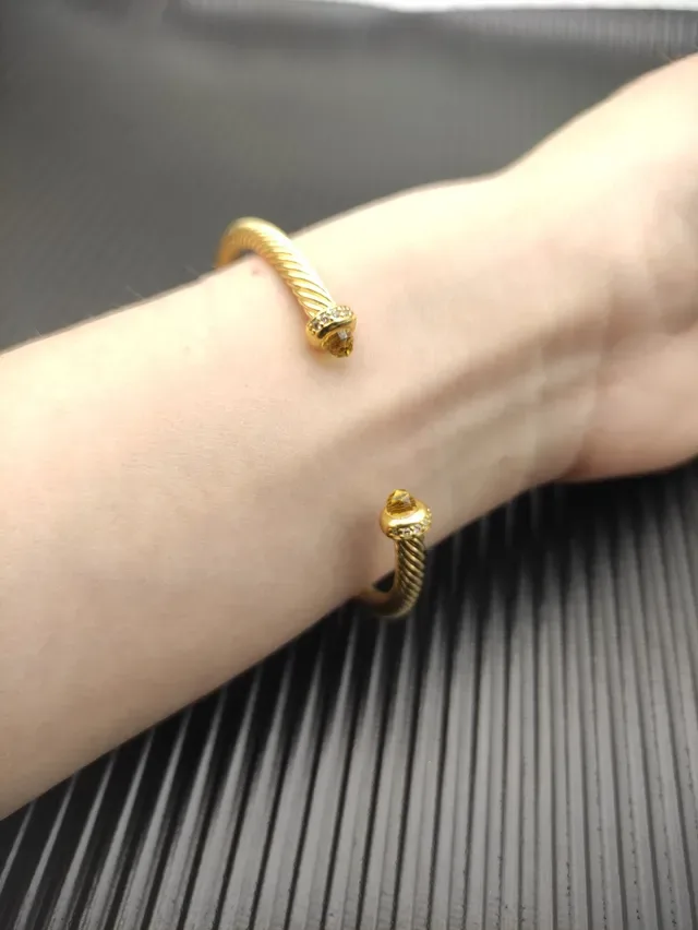 David Yurman Cable Classics Gold Silver Twisted Bracelet 8