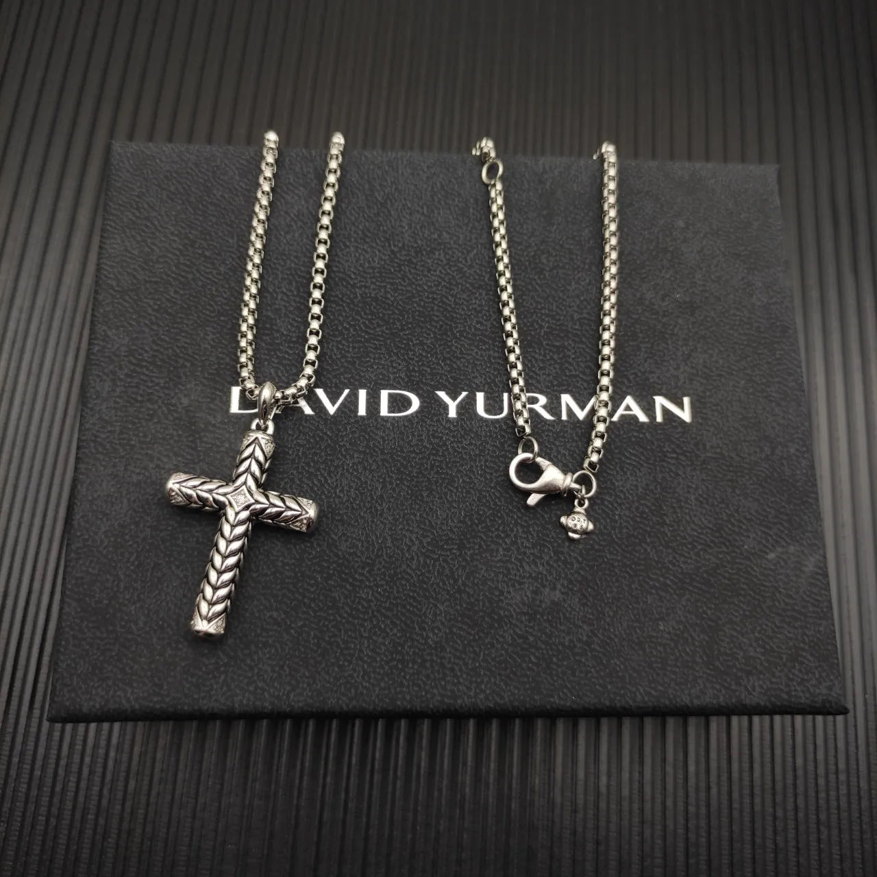 David Yurman Cable Collection Braided Cross Pendant Necklace 7