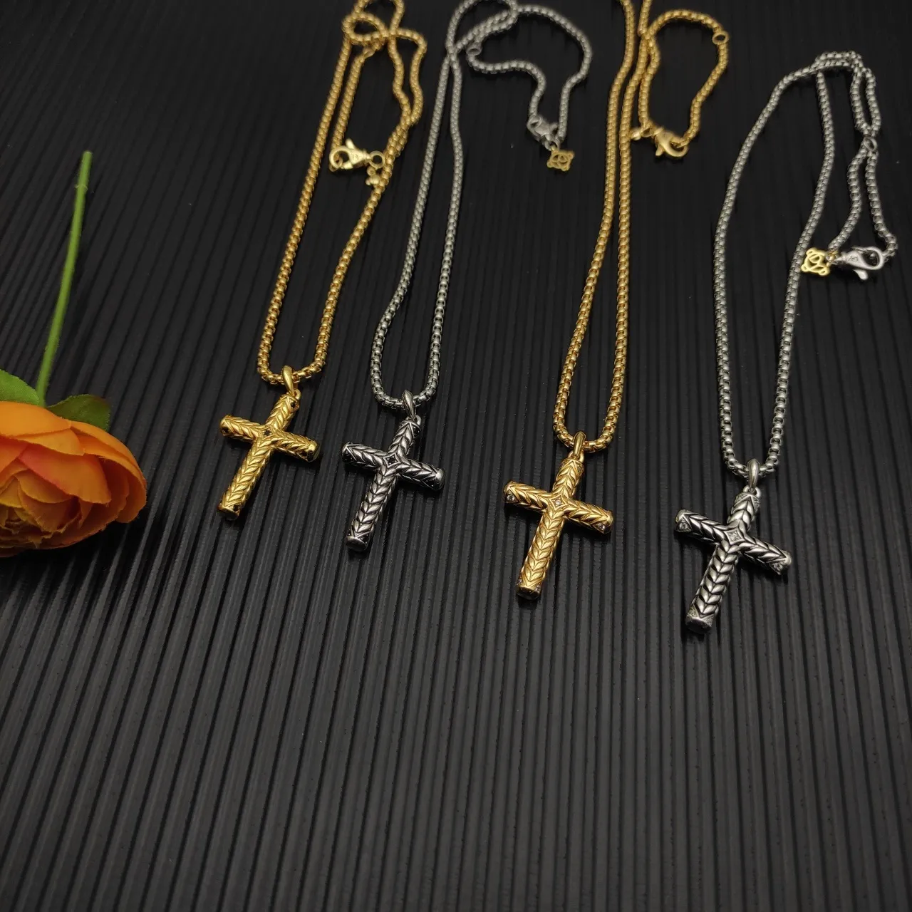 David Yurman Cable Collection Braided Cross Pendant Necklace 8