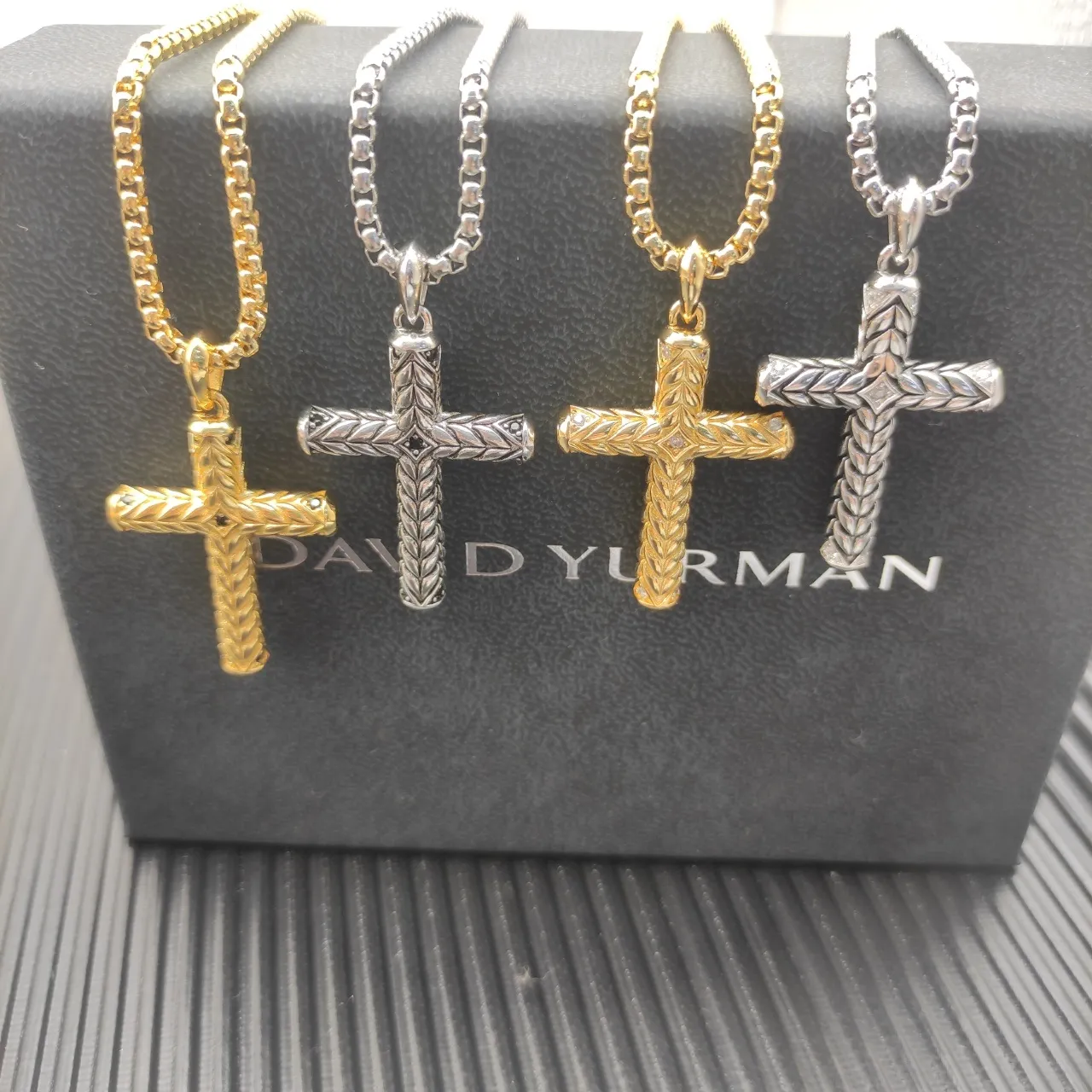 David Yurman Cable Collection Braided Cross Pendant Necklace 9