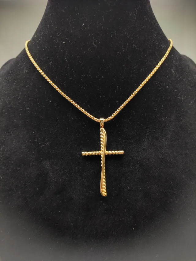 David Yurman Cable Collection Twisted Rope Cross Necklace 6