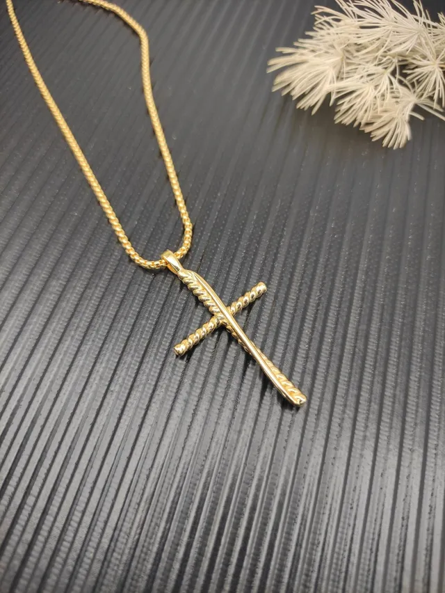 David Yurman Cable Collection Twisted Rope Cross Necklace 7