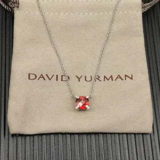 David Yurman قلادة حجر أحمر Cushion-Cut
