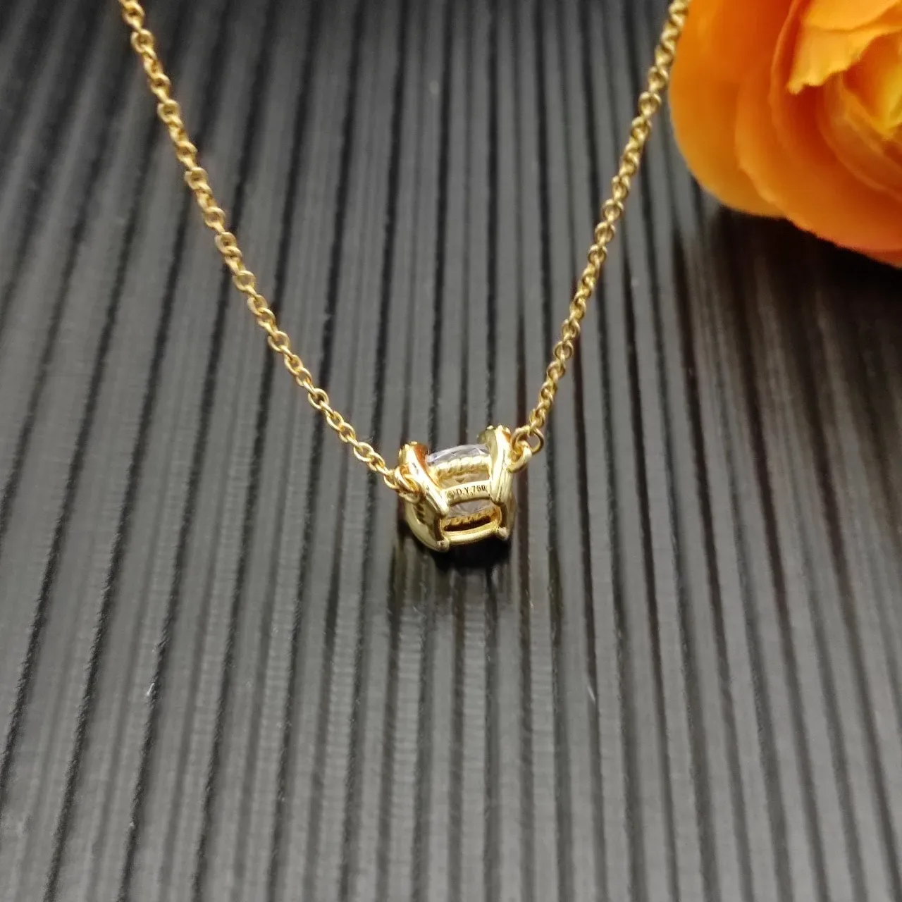 David Yurman Gold Beige Chain Cushion-Cut Central Stone Necklace 6