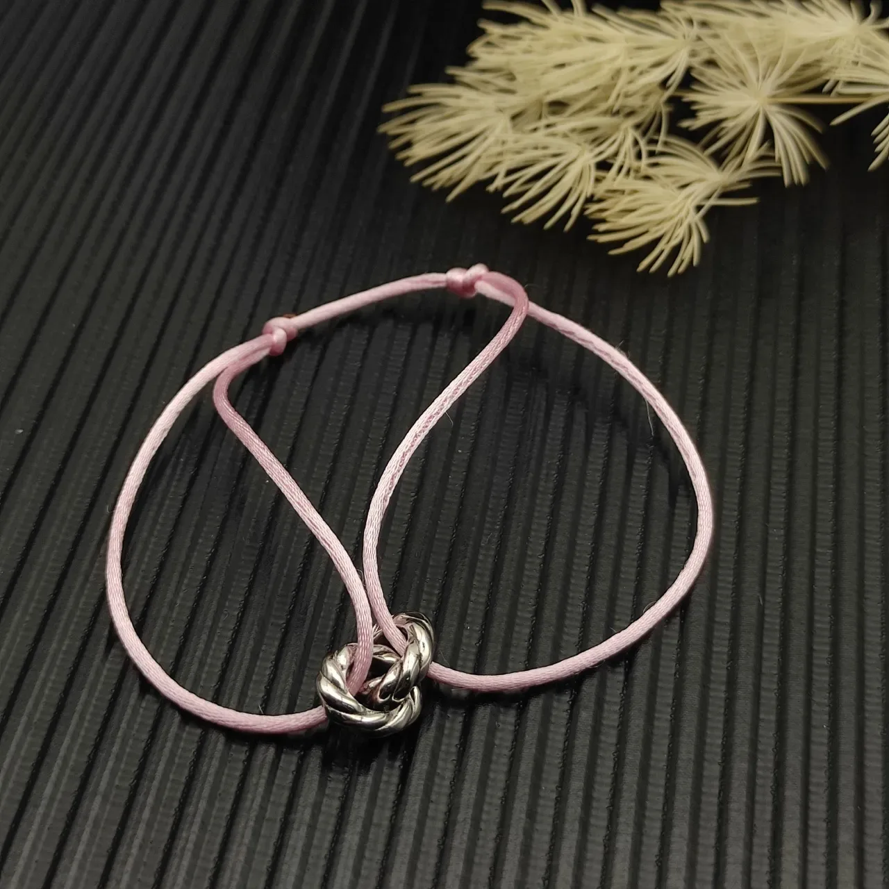 David Yurman Interlocking Knot Pink Cord Bracelet 5