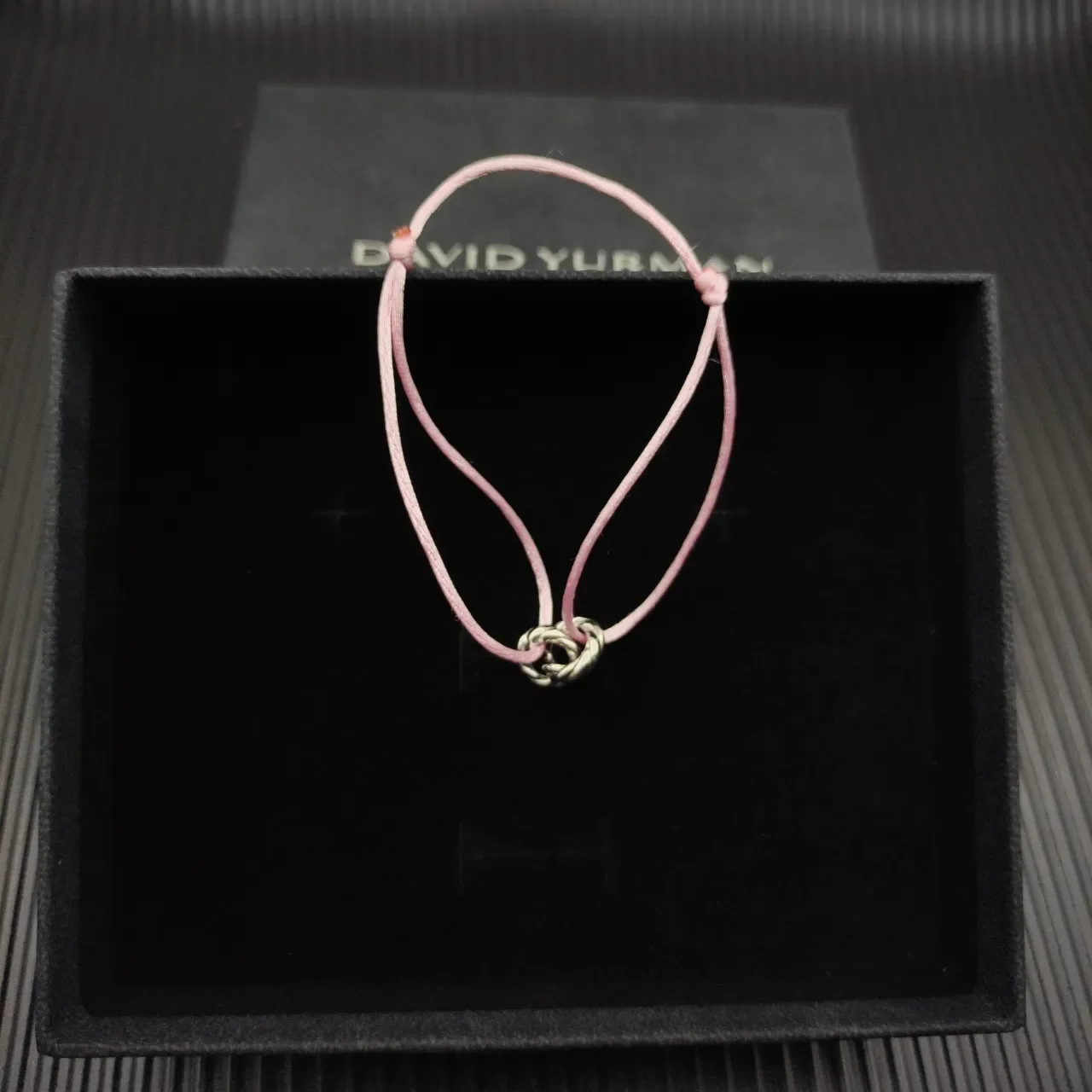 David Yurman Interlocking Knot Pink Cord Bracelet 6