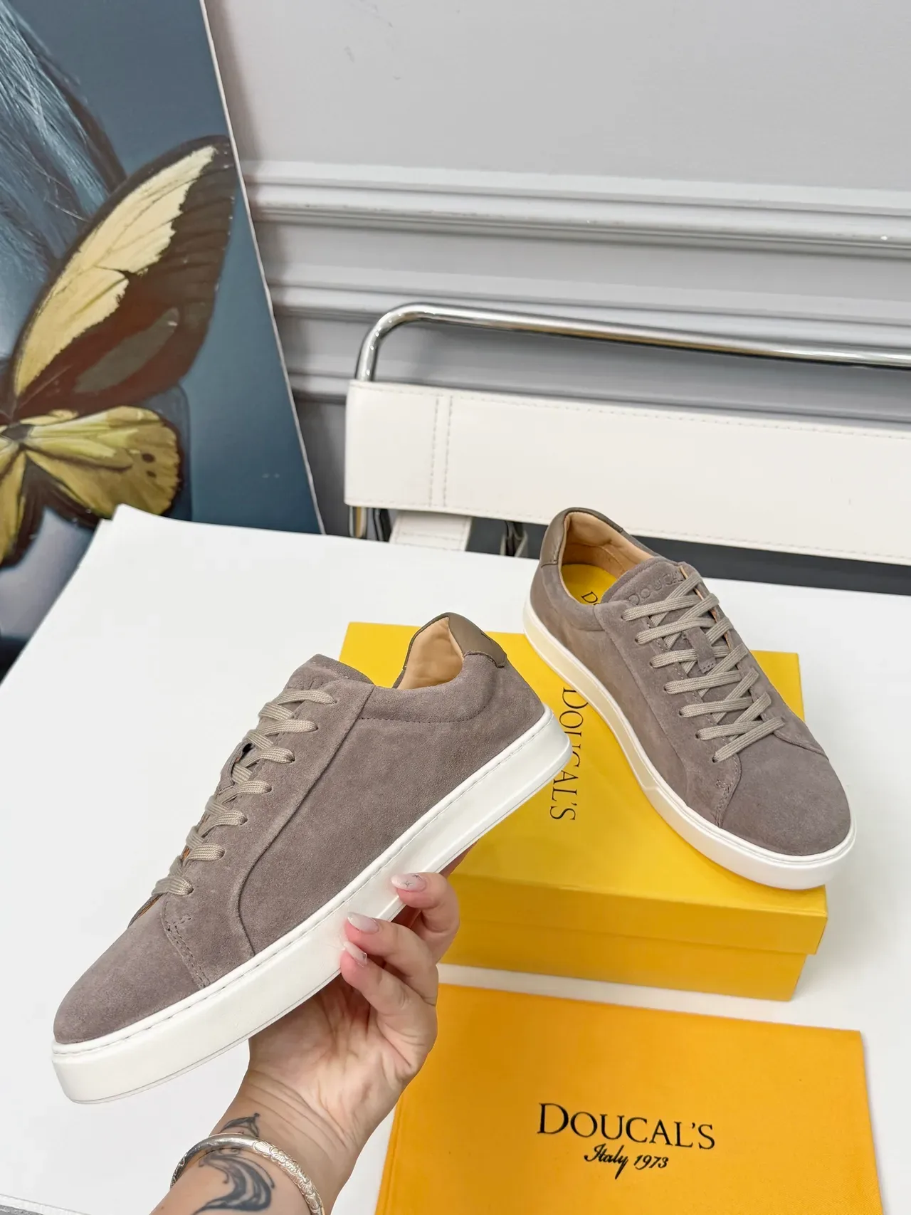 Doucal's Suede Low-Top Lifestyle Sneakers 5