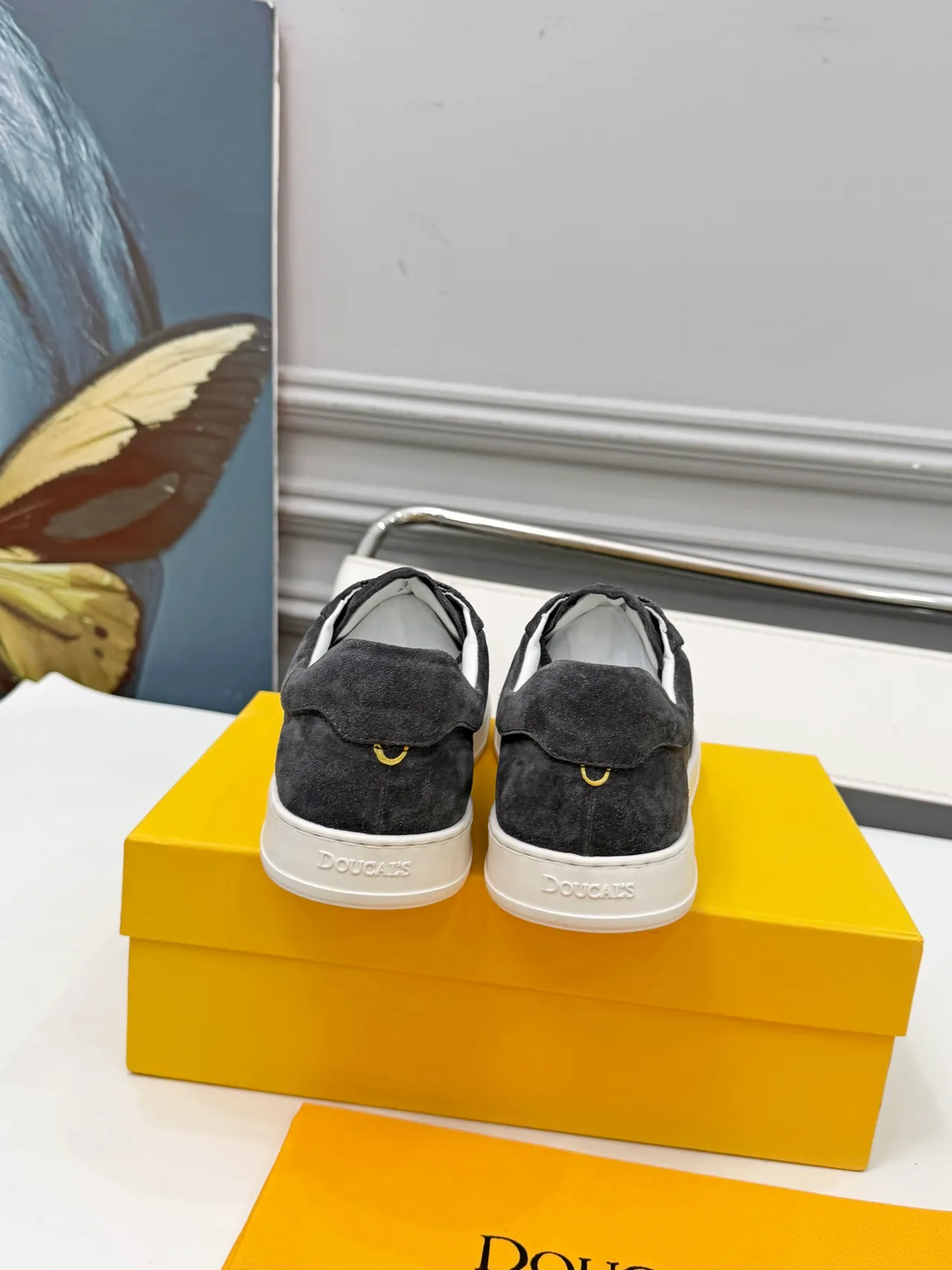 Doucal's Suede Low-Top White Sole Lifestyle Sneakers 3