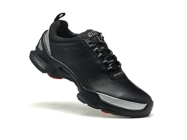 ECCO Biom Black Purple Perforated Leather Upper Sculpted Biomechanical Midsole Lifestyle Sneakers 18