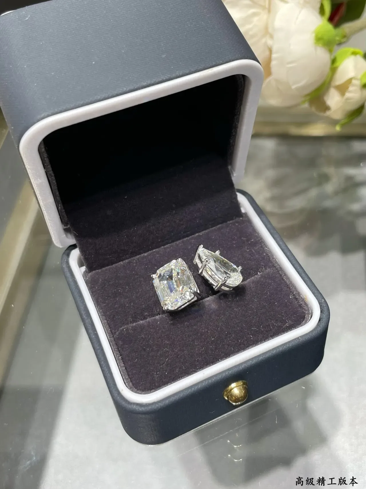Emerald-Cut and Pear-Cut Prong-Set Gemstone Rings 4
