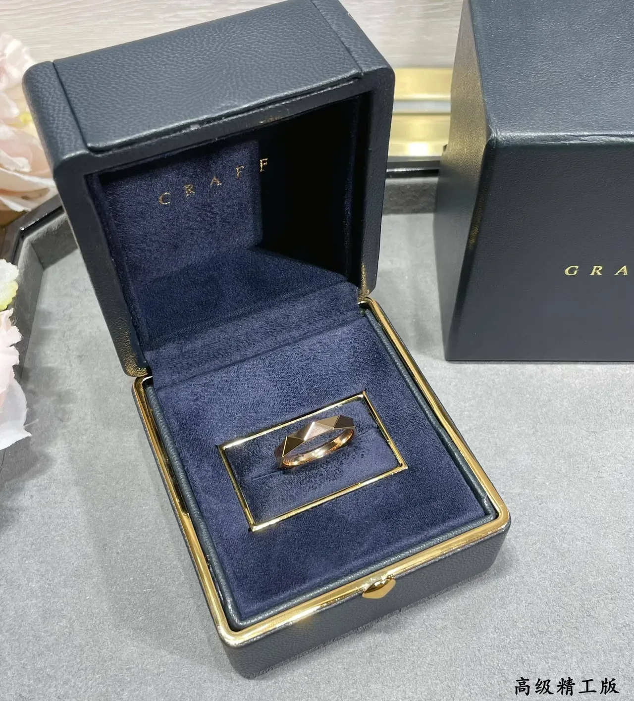 Faceted Octagonal Gold and Silver Polished Metal Rings 6