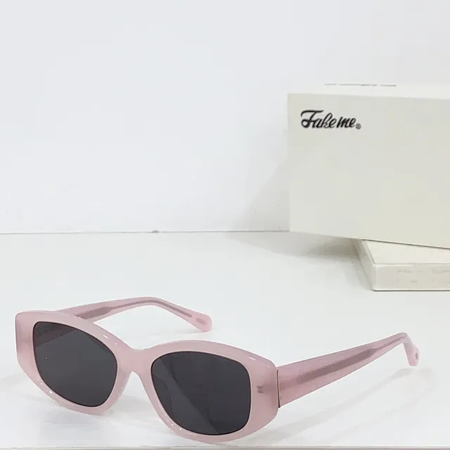Fake me Glossy Black Angular Cat-Eye Sunglasses 8