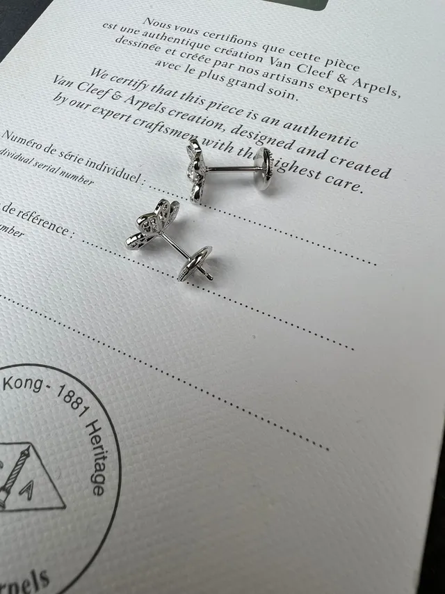 Flower-Shaped Pavé Stud Earrings 2