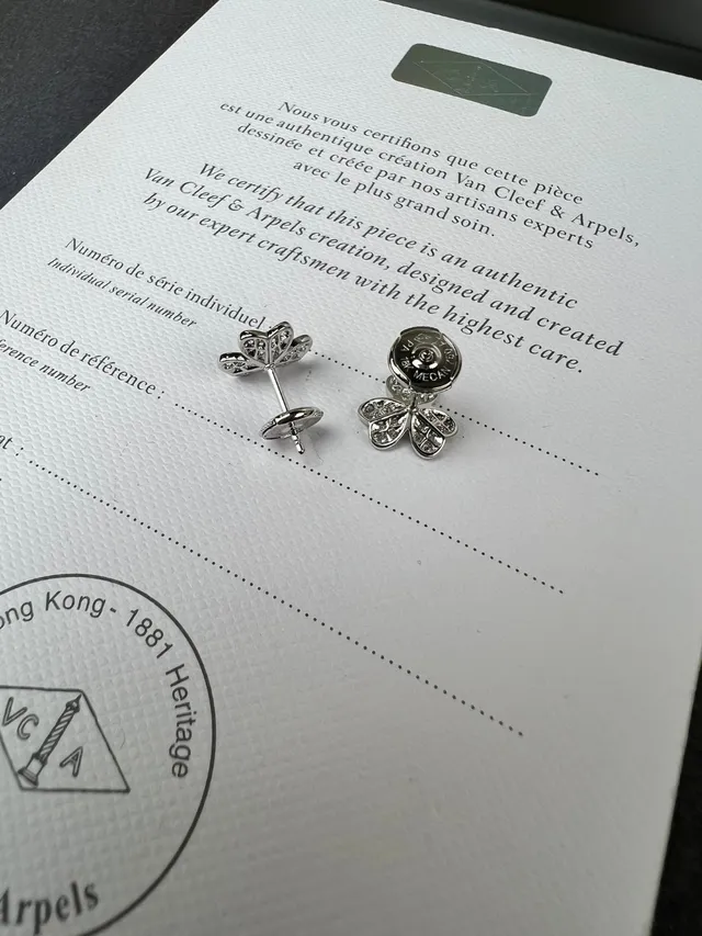Flower-Shaped Pavé Stud Earrings 3
