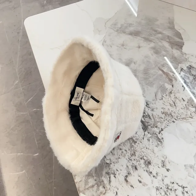 Fluffy Faux Fur Quilted Bucket Hat 3