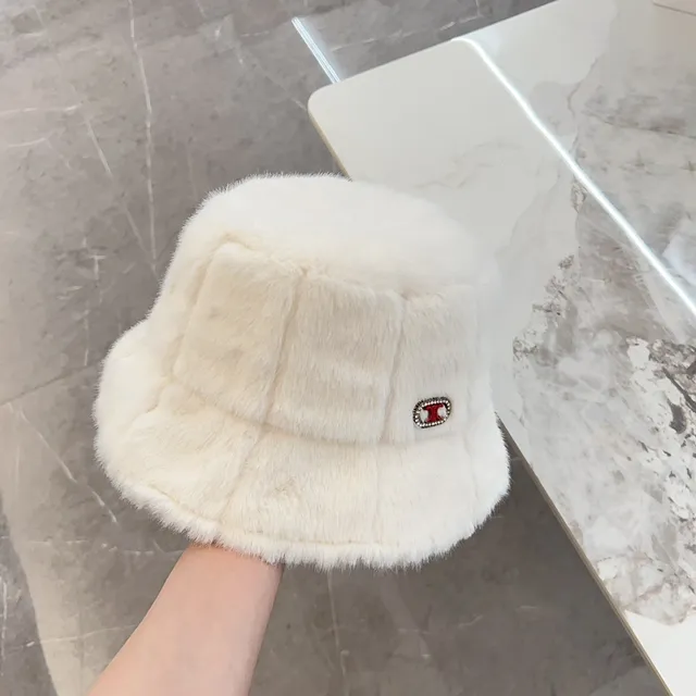 Fluffy Faux Fur Quilted Bucket Hat 4