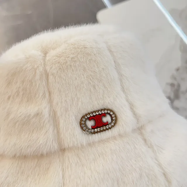 Fluffy Faux Fur Quilted Bucket Hat 5