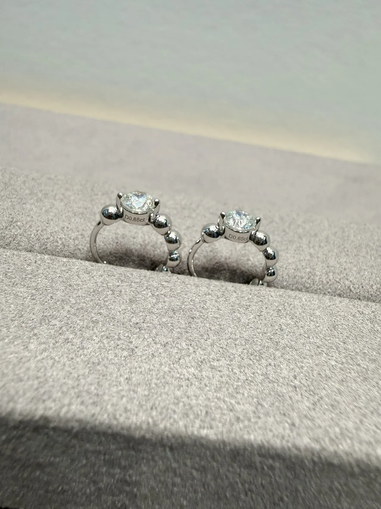 Gold and Silver Tone Beaded Band Faceted Stone Rings 4