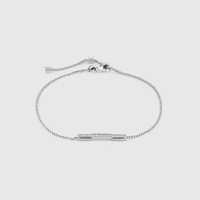 Gold and Silver Tone Pave Crystal Bar Pendant Necklaces 6