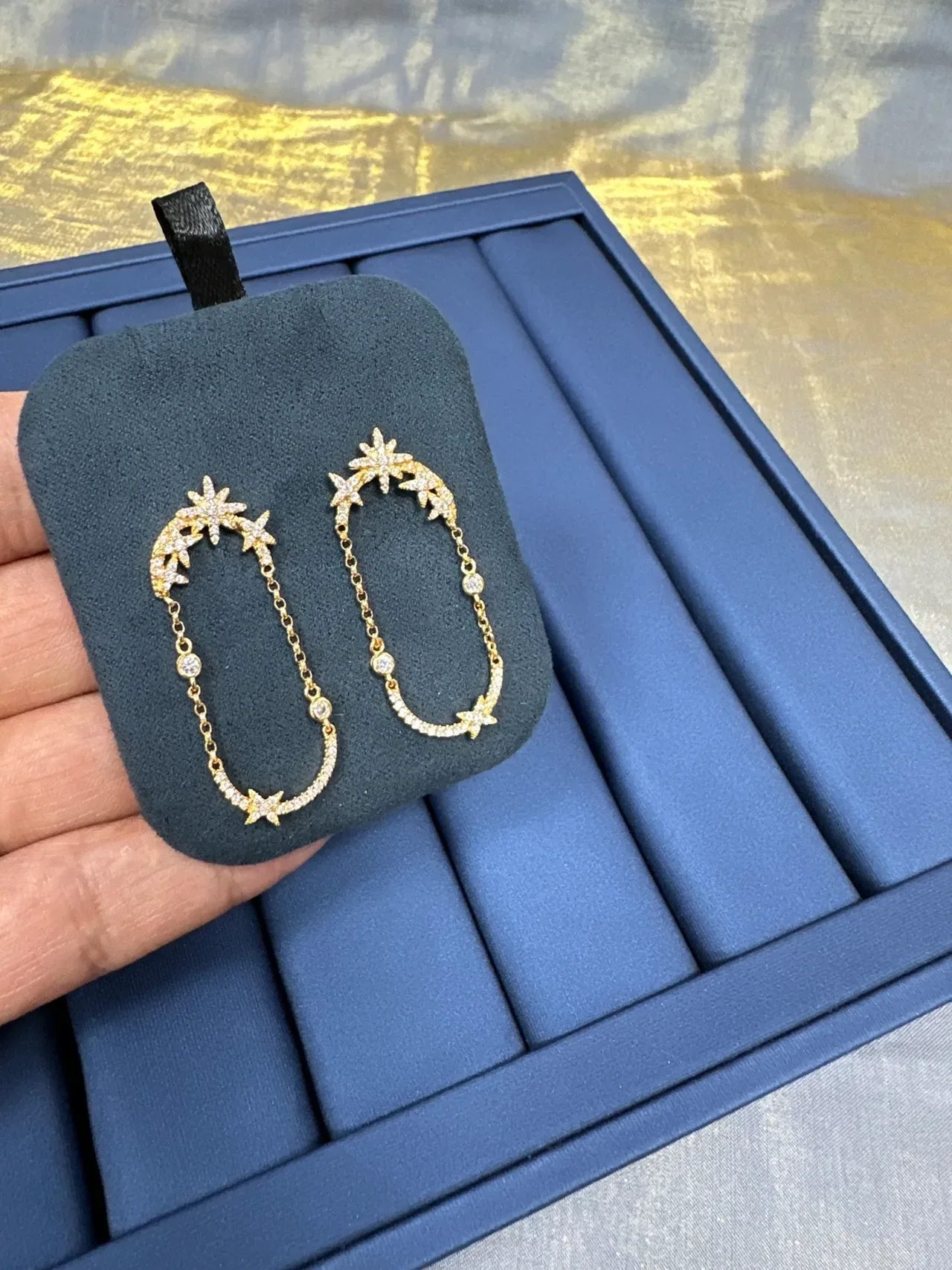 Gold Silver Crystal-Embellished Jewelry 7