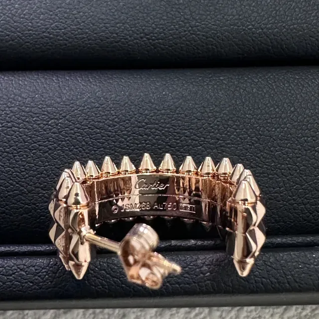 Gold Silver Studded Pyramid Studs Earrings 4