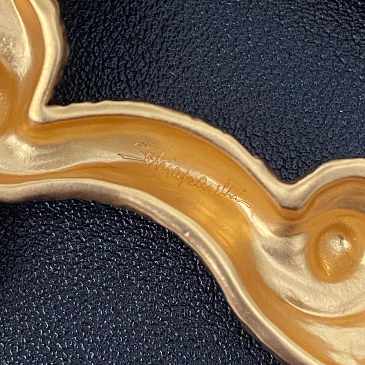 Gold-Tone Baroque Scroll Pearl Drop Earrings 2