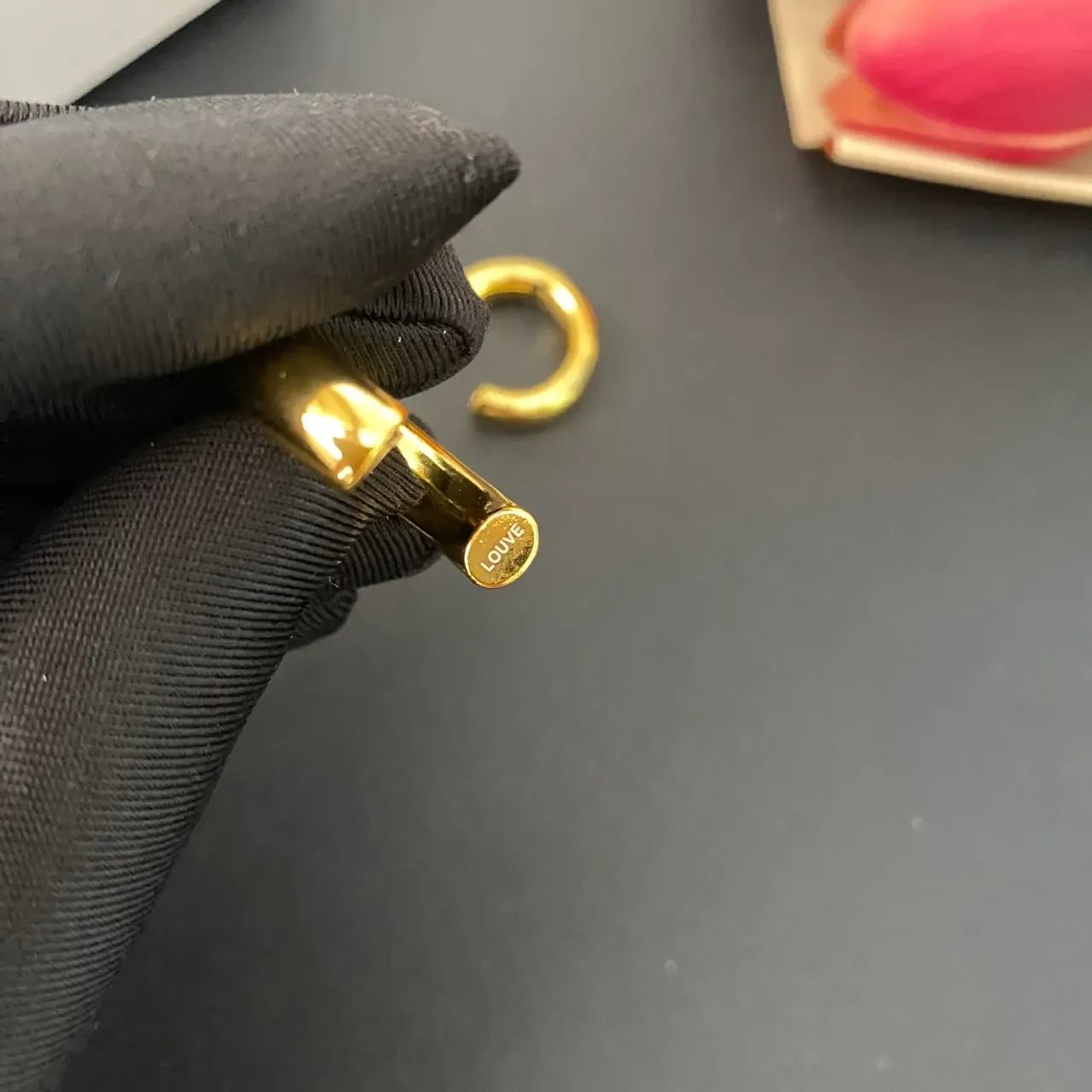 Gold-Tone C-Hoop Pearl-Stud Earrings 3