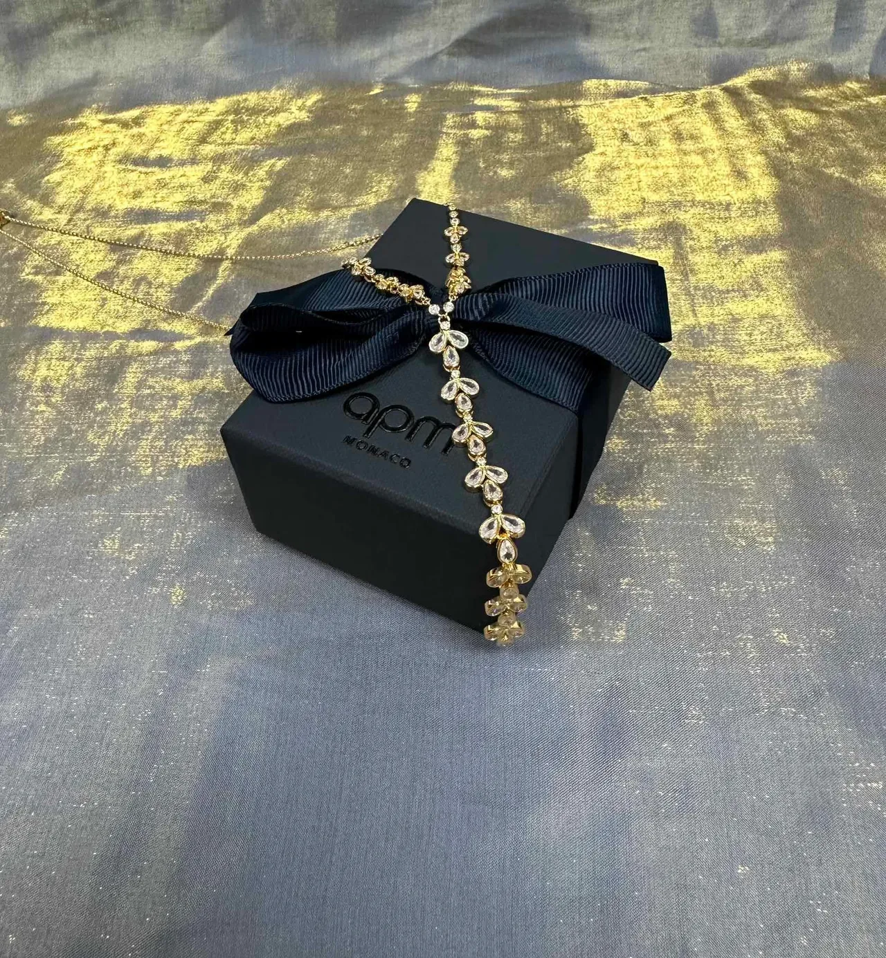 Gold-Tone Crystal Teardrop Floral Y-Shape Necklace 5