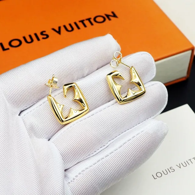 Gold-Tone Geometric Open-Frame Sculptural Earrings 7