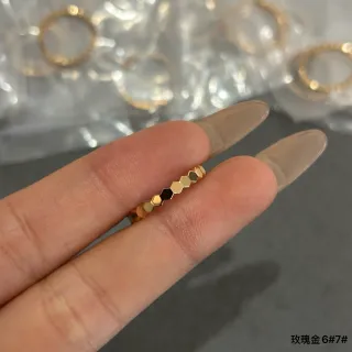 Gold-Tone Hexagonal Two-Tone Stackable Ring