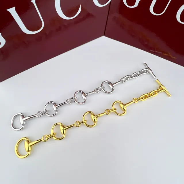 Gold-Tone Horsebit Link Chain Necklace 4