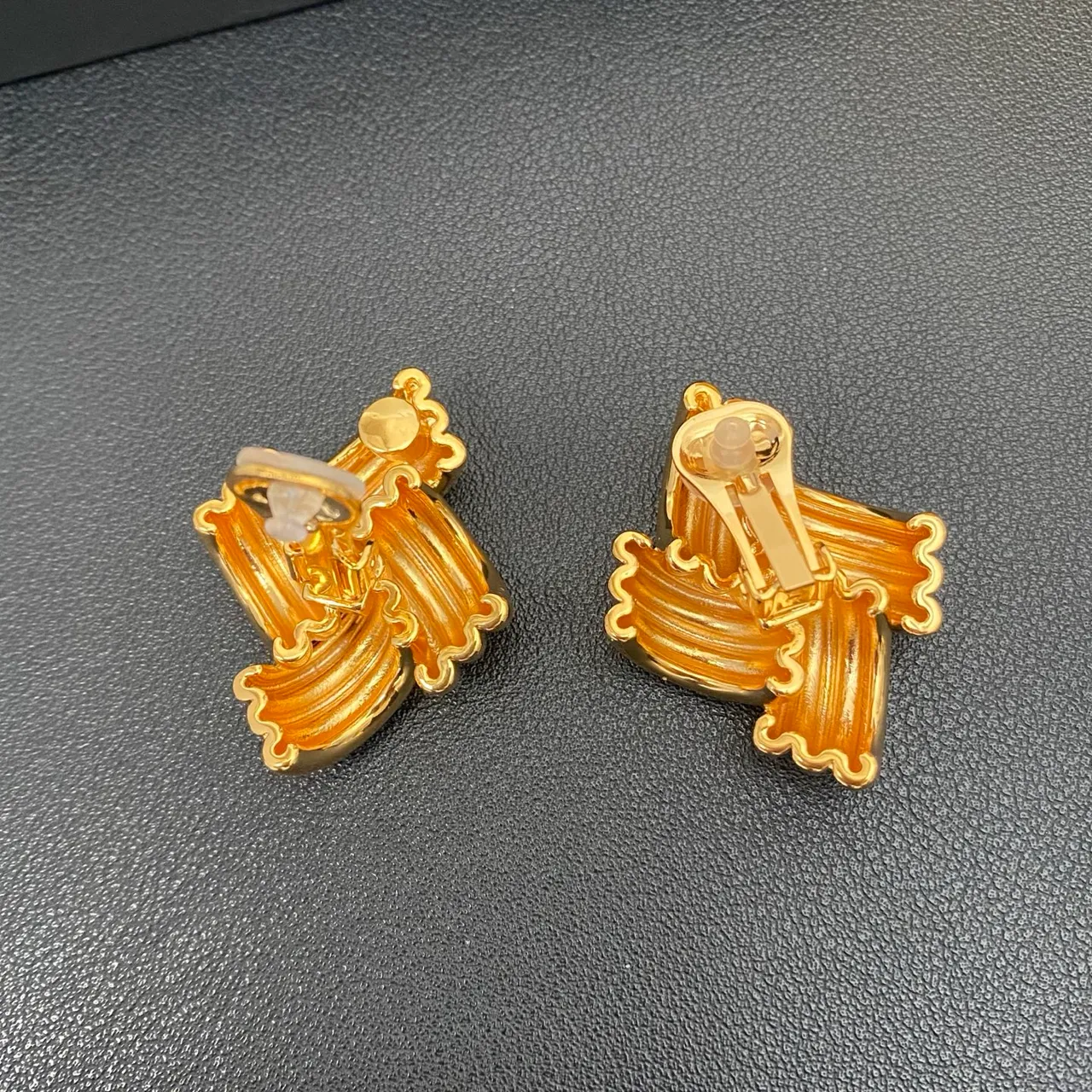 Gold-Tone Interwoven Knot Earrings 4