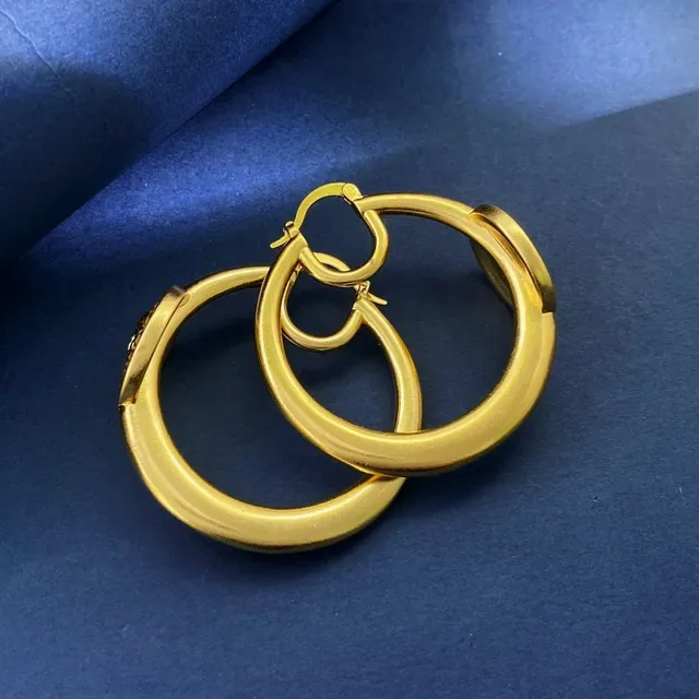 Gold-Tone Medusa Medallion Hoop Earrings 8