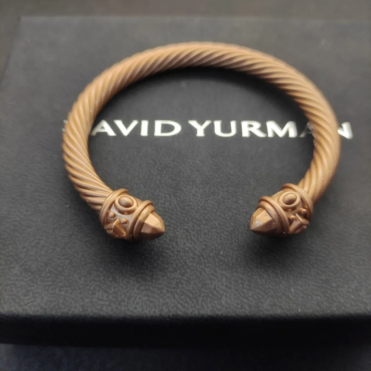 Gold Twisted Rope Cable Cuff-Style Bracelet 4