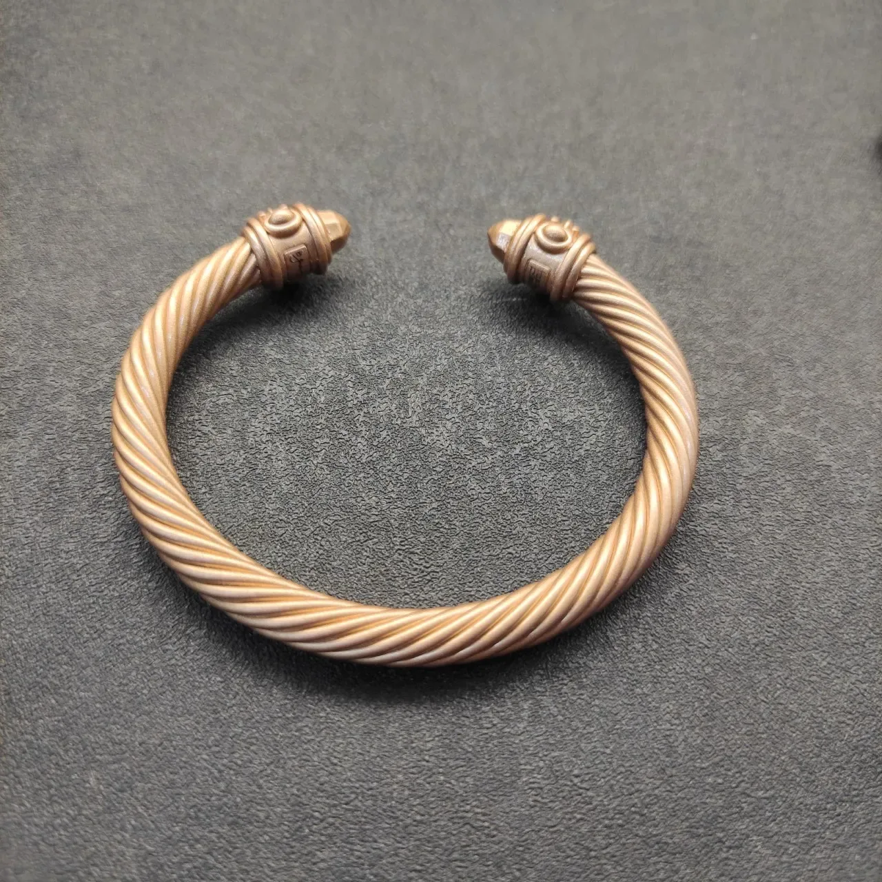 Gold Twisted Rope Cable Cuff-Style Bracelet 5