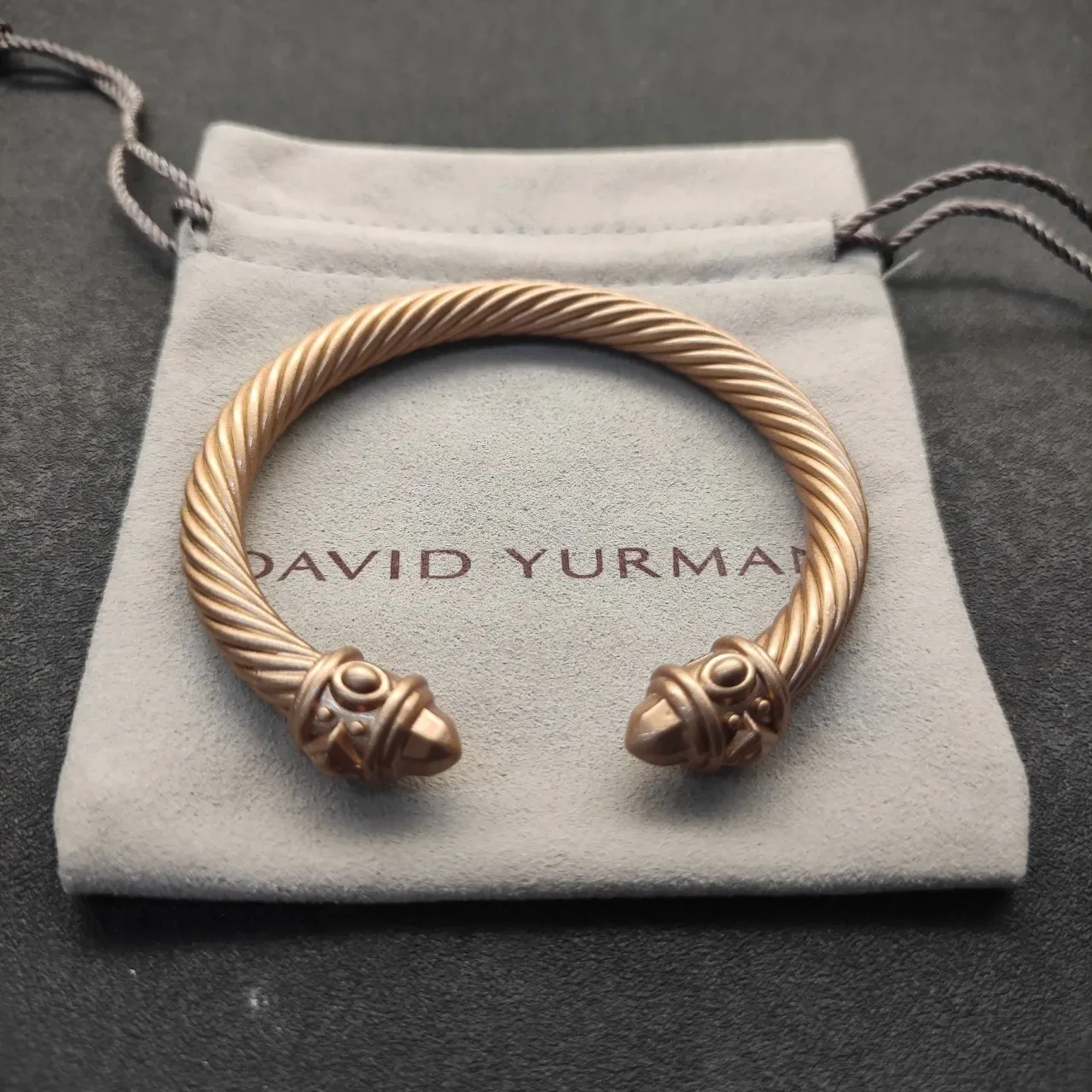 Gold Twisted Rope Cable Cuff-Style Bracelet 8
