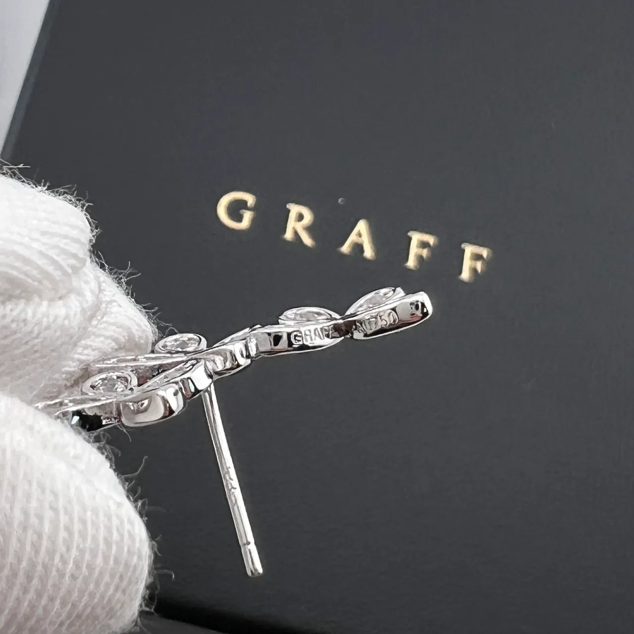 Graff Floral Pavé Butterfly Stud Earrings 2