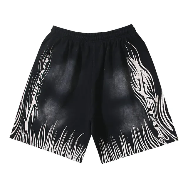 Graphic-Print Elastic-Waist Drawstring Shorts 3