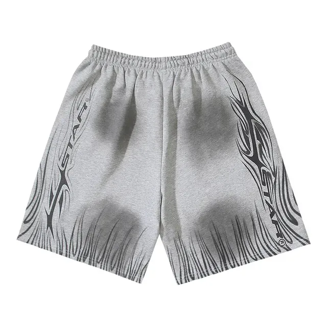 Graphic-Print Elastic-Waist Drawstring Shorts 5