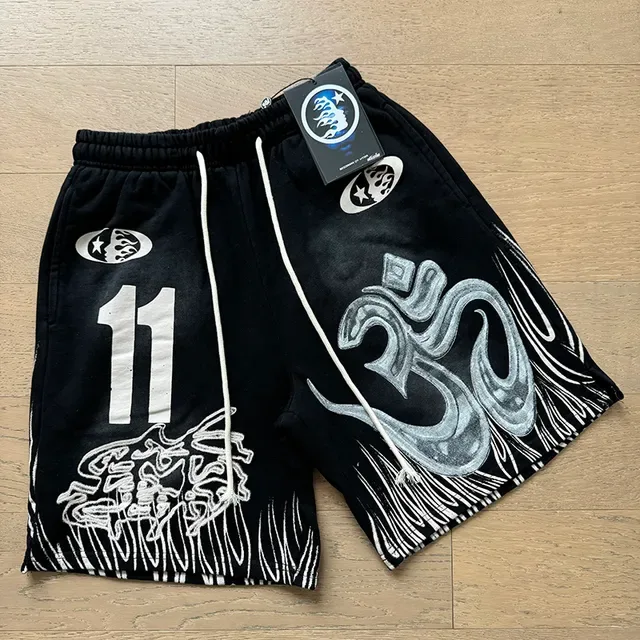 Graphic-Print Elastic-Waist Drawstring Shorts 16
