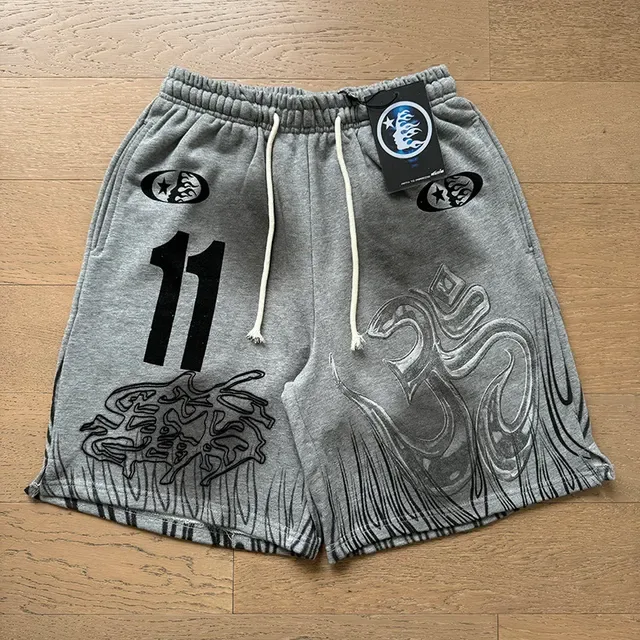 Graphic-Print Elastic-Waist Drawstring Shorts 19